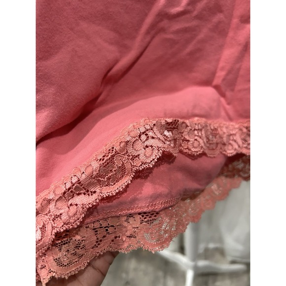VTG Jones New York 90s Y2K Babydoll Lace Trim Cami Top Small Pink Fairy Coquette - Picture 7 of 7